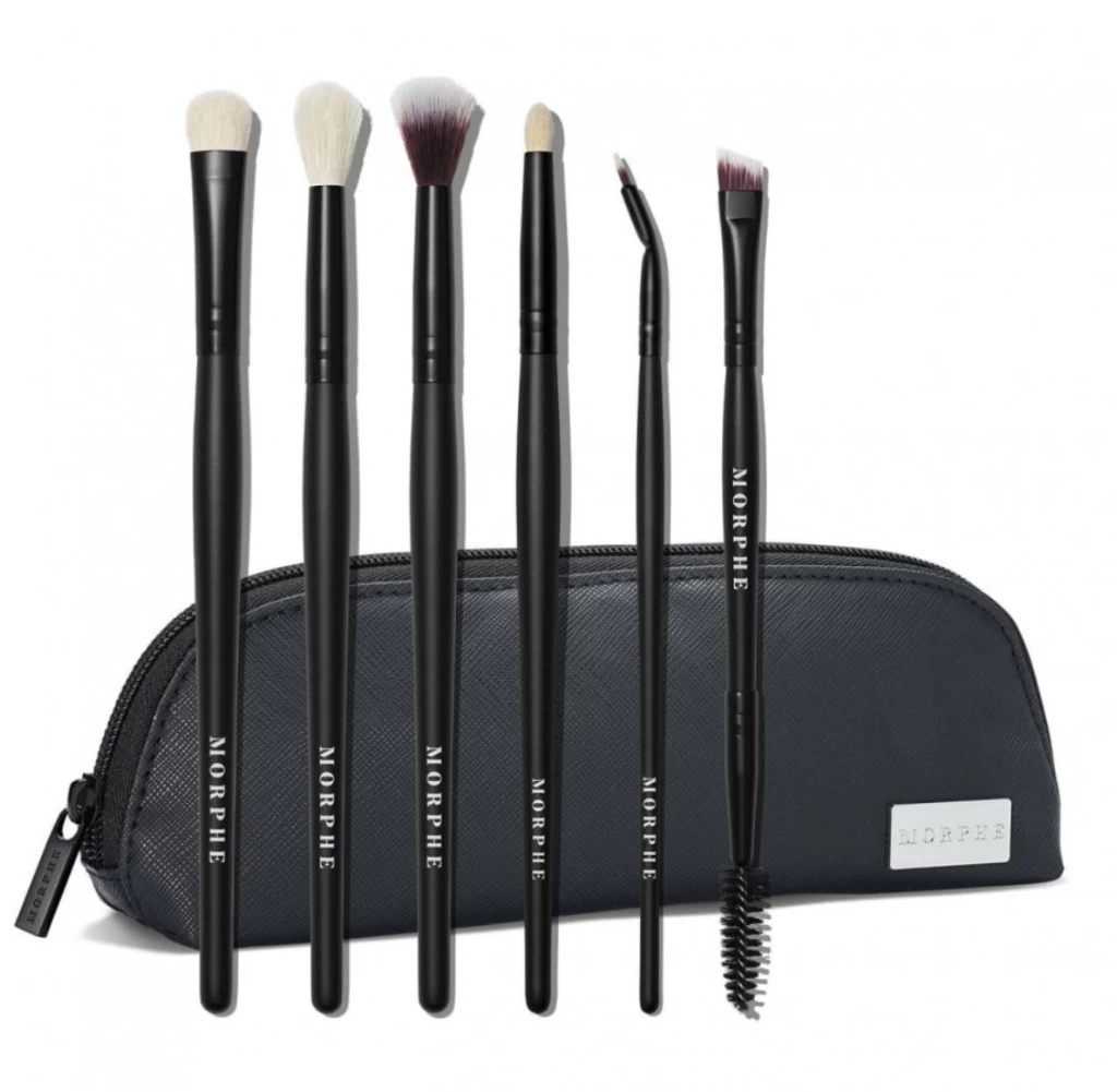 Morphe Eye Stunners 6 Piece Eye Brush Collection + Bag 100% Authentic NEW BNIB