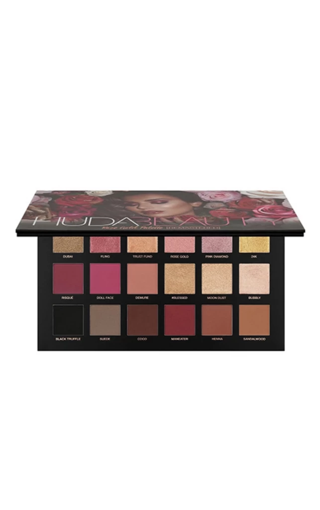 huda beauty rose gold palette